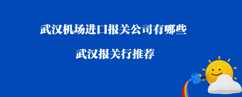 武漢機(jī)場進(jìn)口報(bào)關(guān)公司有哪些？武漢報(bào)關(guān)行推薦